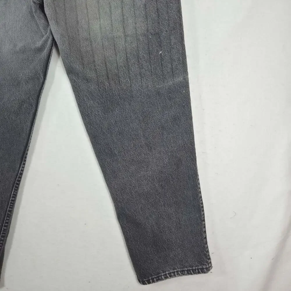 Vintage 90s Levis 545 Orange Tab Jeans Mens 38x28 Black USA Saddle Distressed